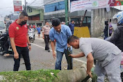 Pohon Palam Tumbang di Jalan Nasional Cisaat Timpa 2 Orang Pemotor, 1 Orang Pingsan