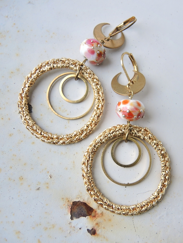 DIY oorbellen/earrings 'Halo'