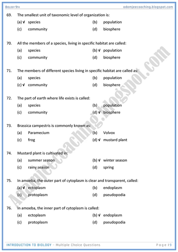 introduction-to-biology-mcqs-biology-9th