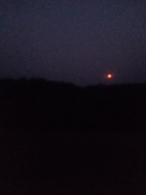 View of " Holi Full Moon" from Netravati Express train.