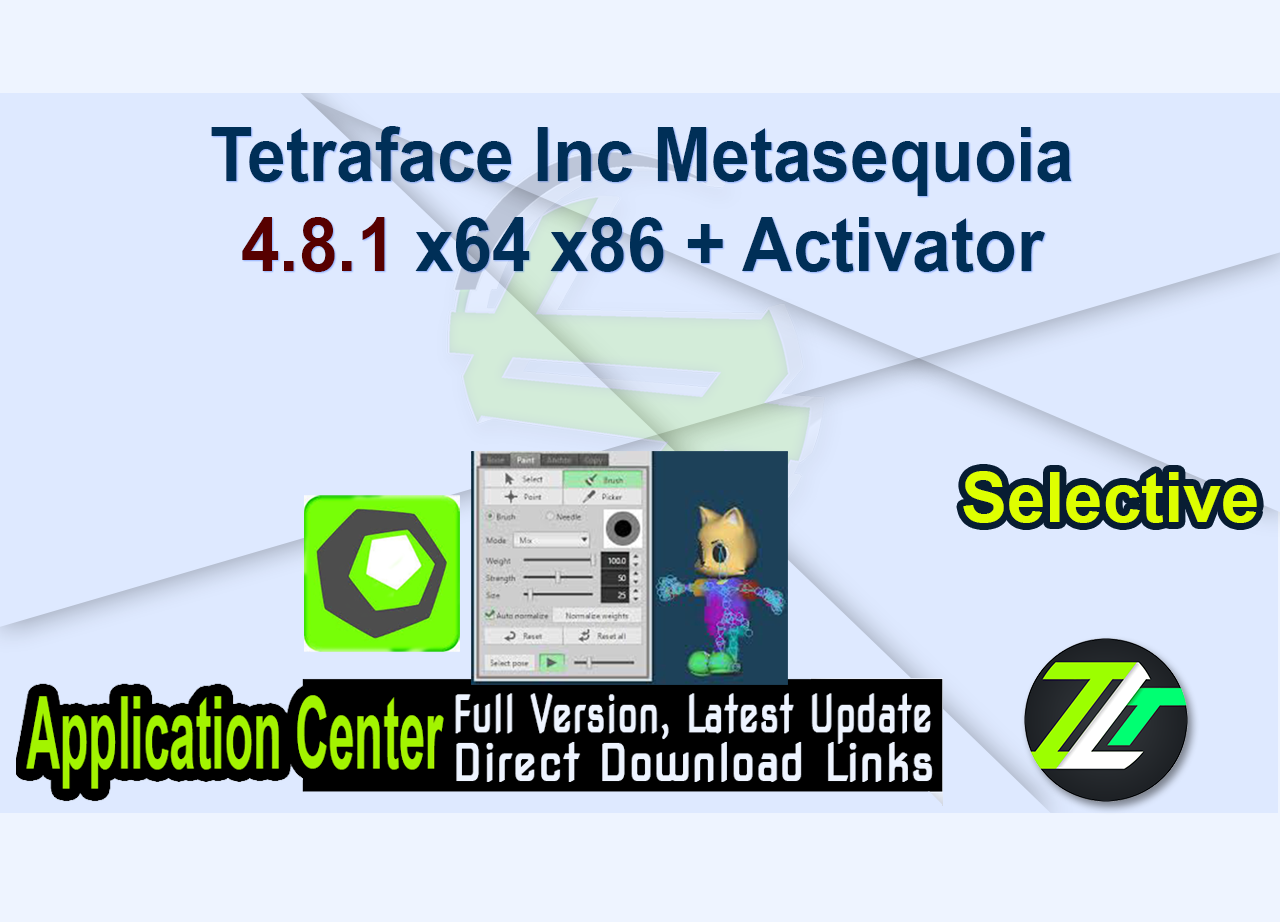Tetraface Inc Metasequoia 4.8.1 x64 x86 + Activator