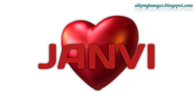 Janvi 3d name PNG image