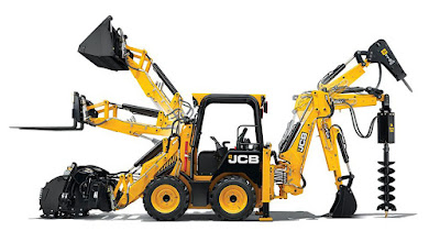 A JCB 1CX backhoe loader