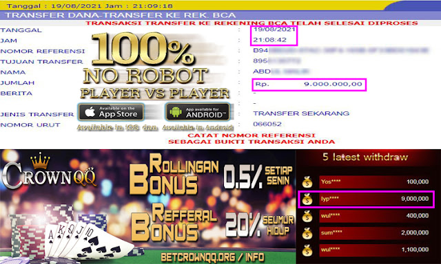 CrownQQ Agen DominoQQ BandarQ dan Domino99 Online Terbesar