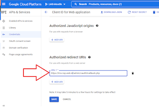 Authorized redirect URIs