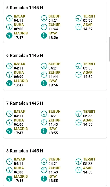 Jadwal Imsakiyah Ramadan 1445 H/2024 M Kabupaten Tuban Provinsi Jawa Timur