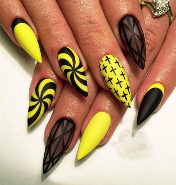 Black and Neon Geometric