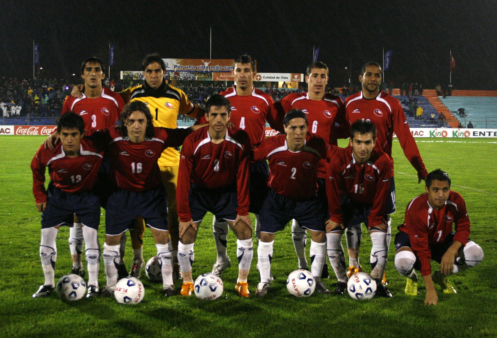 Formación de Chile ante Guatemala, amistoso disputado el 4 de junio de 2008