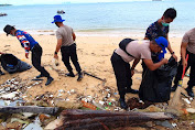 Peringati HUT Polairud ke-71, Dit Polairud Polda Kepri Melakukan Bersih-bersih di Pantai