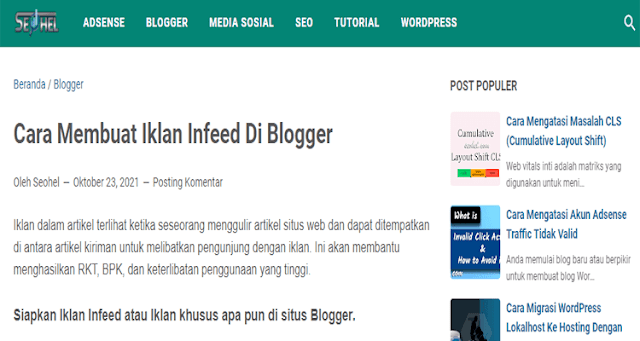 cara membuat iklan infeed