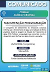 A cidade terá interrupção de fornecimento de água amanhã 26/03