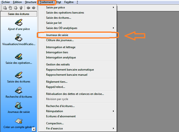 structure et cliquer traitement