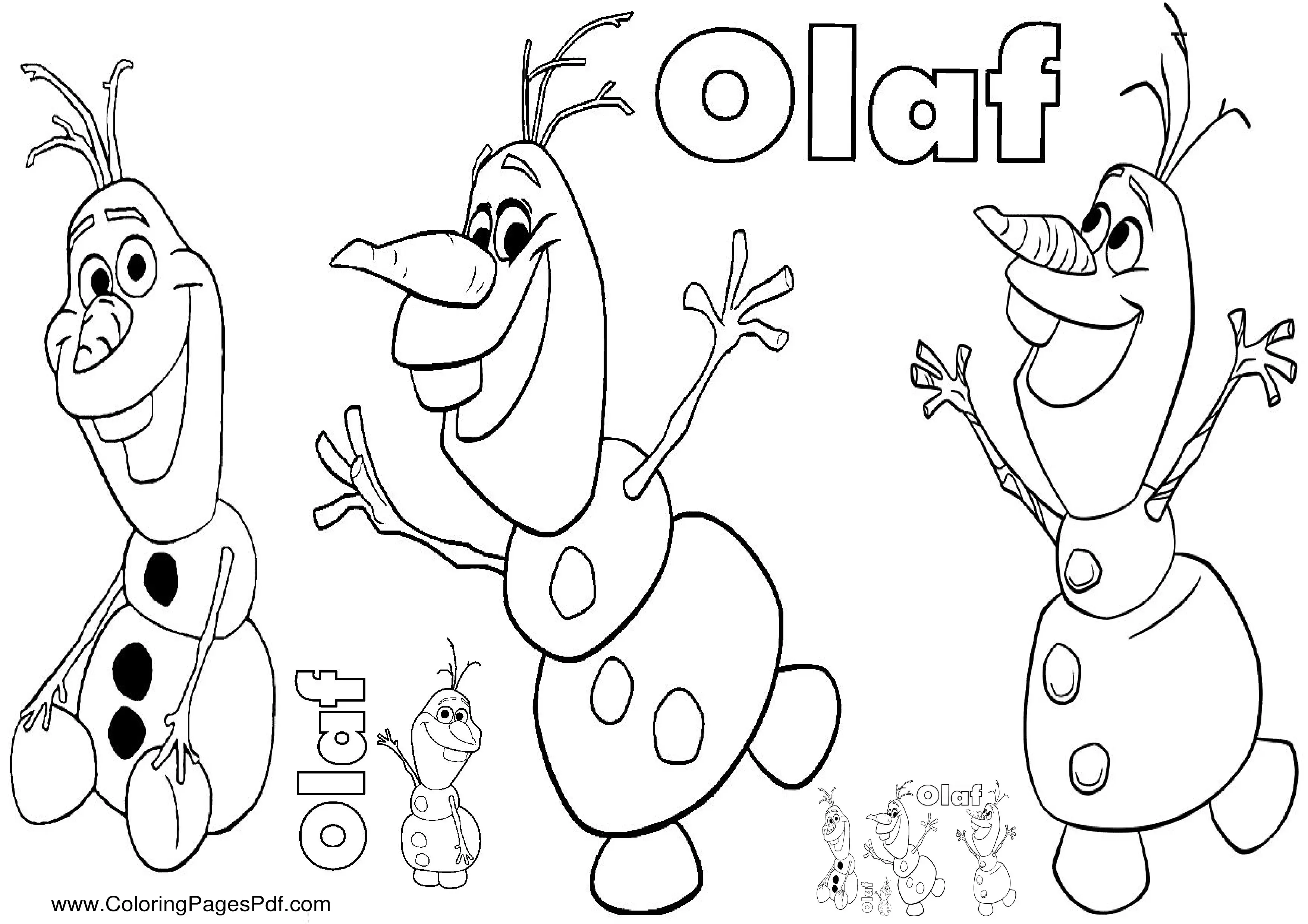 Olaf coloring pages