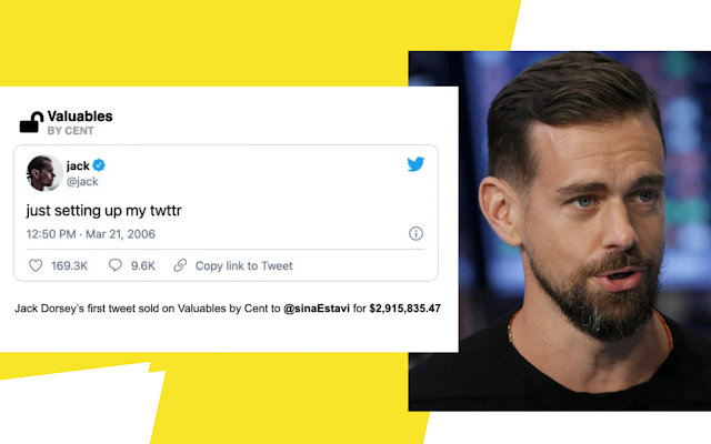 Twitter Owner Jack Dorsey sold his first tweet for $ 2.9 Million