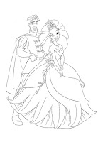 Princes and princess coloring page