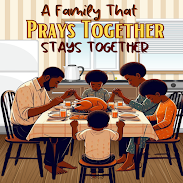 Family That Prays Together Acrylic Wall Clock: Timeless Reminder