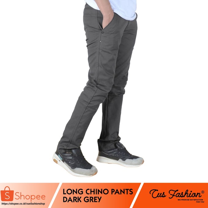 [ cusfashionshop.th ] Chino กางเกงขายาวลําลอง สีเทาเข้ม สําหรับผู้ชาย