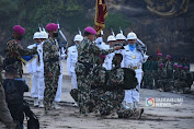 Dankodiklat TNI AL Hadiri Prosesi Pembaretan 512 Prajurit Remaja Marinir