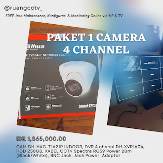 Paket 1 Camera 4 channel Dahua