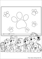 PAW Patrol at class coloring page