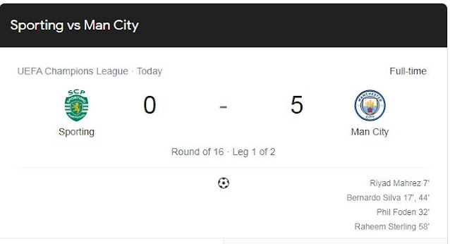 Sporting CP 0-5 Manchester City