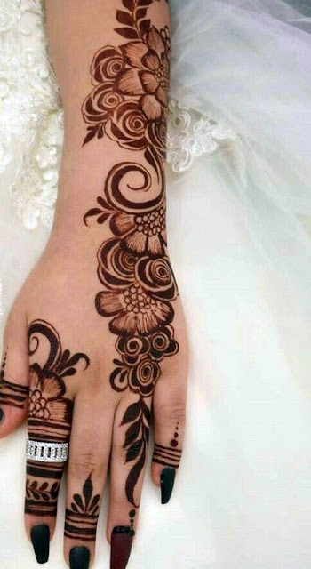 Elegant Traditional Mehndi Designs for Front & Back hand