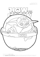 Baby Yoda coloring page