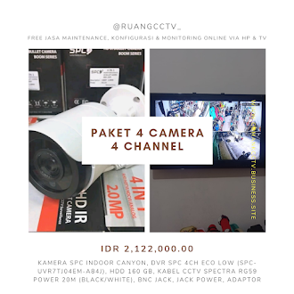 Paket 4 Camera 4 Channel Produk SPC