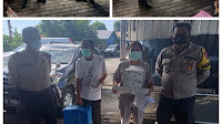 Personil Polres Bitung Kawal Pemberangkatan Vaksin Covid - 19 Dari Instalasi Farmasi Obat Kota Bitung