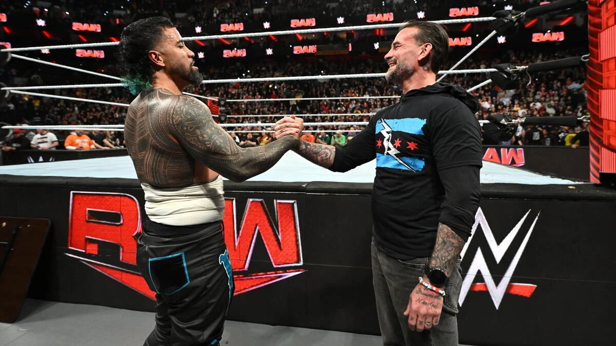 Jey Uso and CM Punk on WWE Raw