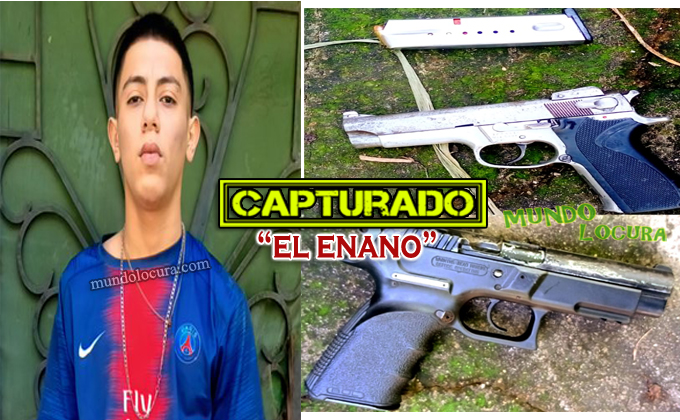 El Salvador: Capturan a alias "El Enano": Peligroso y Temido extorsionista pandillero de la MS13 armado con 2 pistolas, marihuana, y hasta cargadores