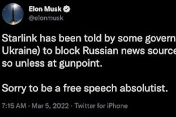 Meski Diancam Pemerintah, Triliuner Elon Musk Tolak Blokir Media Massa Rusia