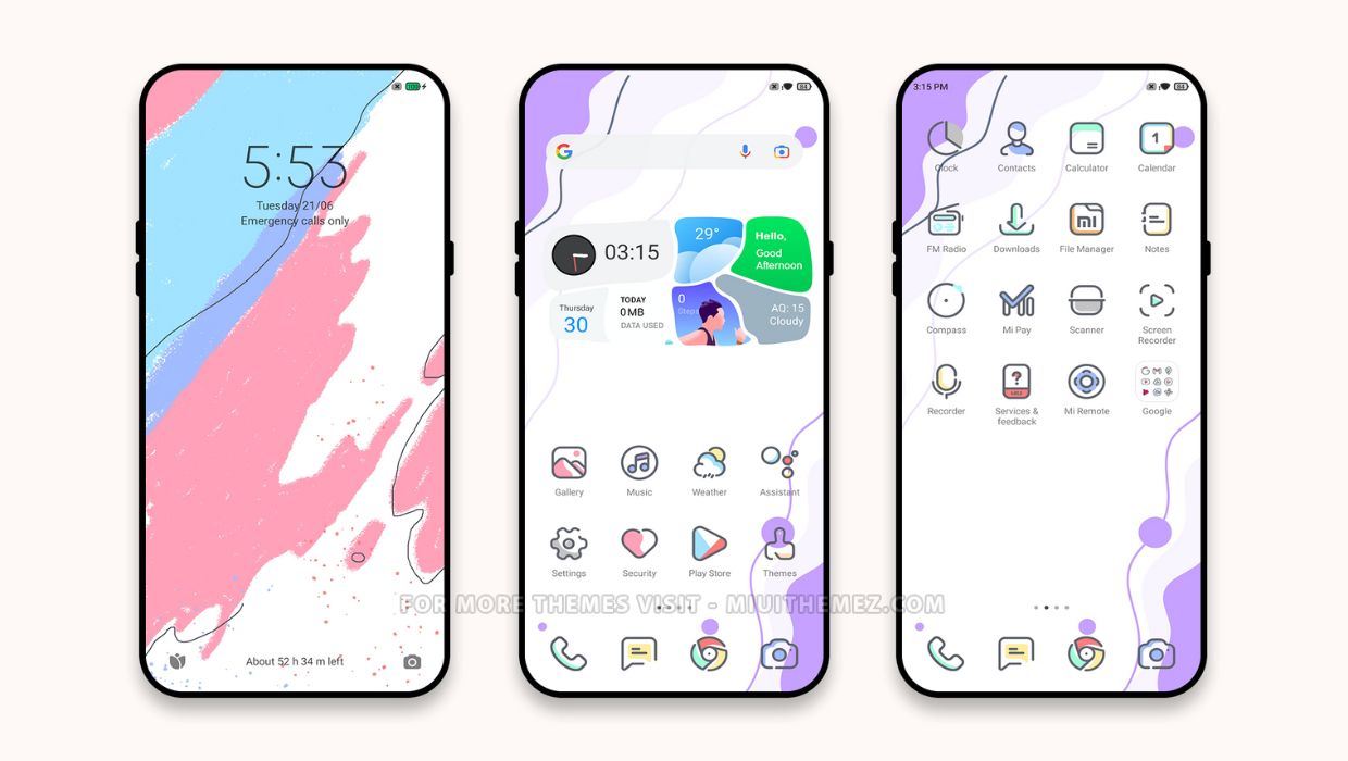 Pen-line MIUI Theme