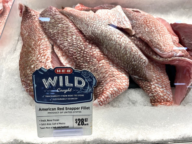 Red Snapper from H-E-B, wild caught in the Gulf of Mexico