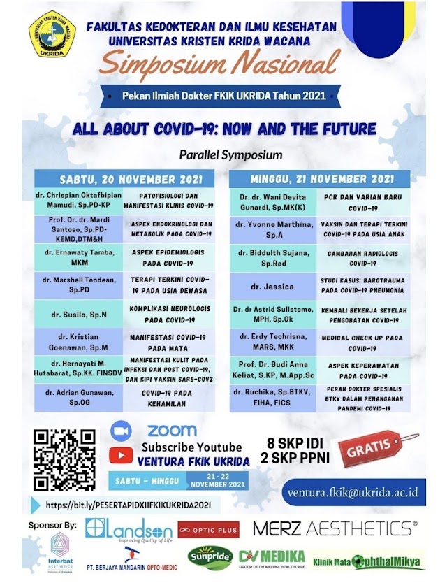 (GRATIS 8 SKP IDI+ 2 SKP PPNI) Simposium Nasional All About Covid-19: Now and The Future
