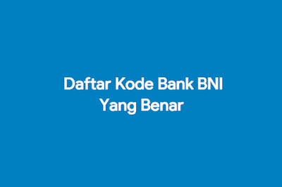 Daftar kode bank BNI