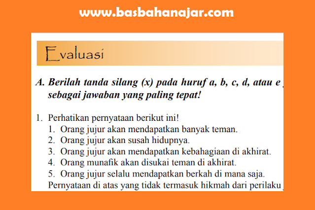 Kunci Jawaban PAI Kelas 11 Halaman 30 - 31 Evaluasi Bab 2