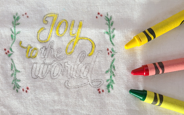 Crayon coloured Christmas ornament tutorial | DevotedQuilter.com