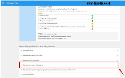 Maka Pendaftar dapat melanjutkan mengisikan data pengalaman mengikuti organisasi. Klik pada modul Pengalaman Menjadi Sukarelawan dan pilih tombol Tambah