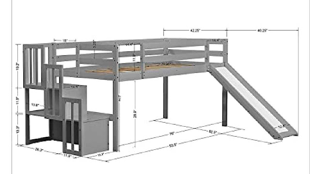 COODENKEY Twin Loft Bed with Slide