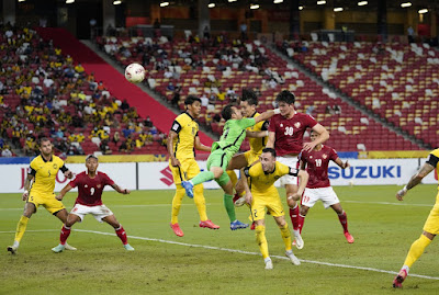 Momen gol Elkan Baggott di laga Malaysia vs Timnas Indonesia. (foto: AFF)