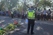 Polisi Olah TKP Terhadap Pemotor Tak Dikenal Tewas di Krueng Raya