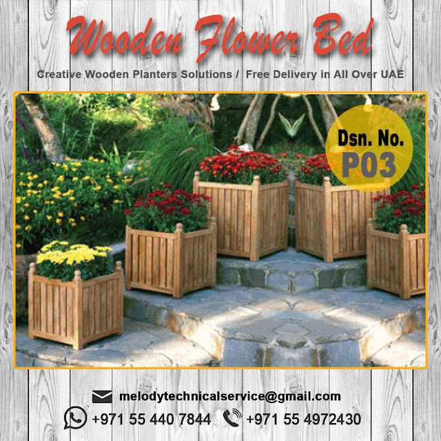 Wooden Flower Pots in Dubai | Garden Planter Box  in UAE