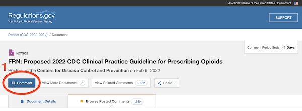 The Centers for Disease Control and Prevention RLS ACTION ALERT! Instruct CDC To Include Chronic Diseases Like RLS in Opioid Prescribing Guidelines