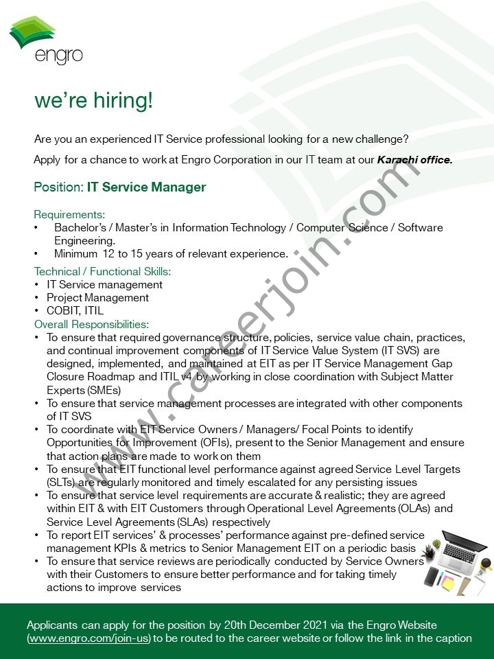 www.engro.com - Engro Corporation Limited Jobs 2022 in Pakistan