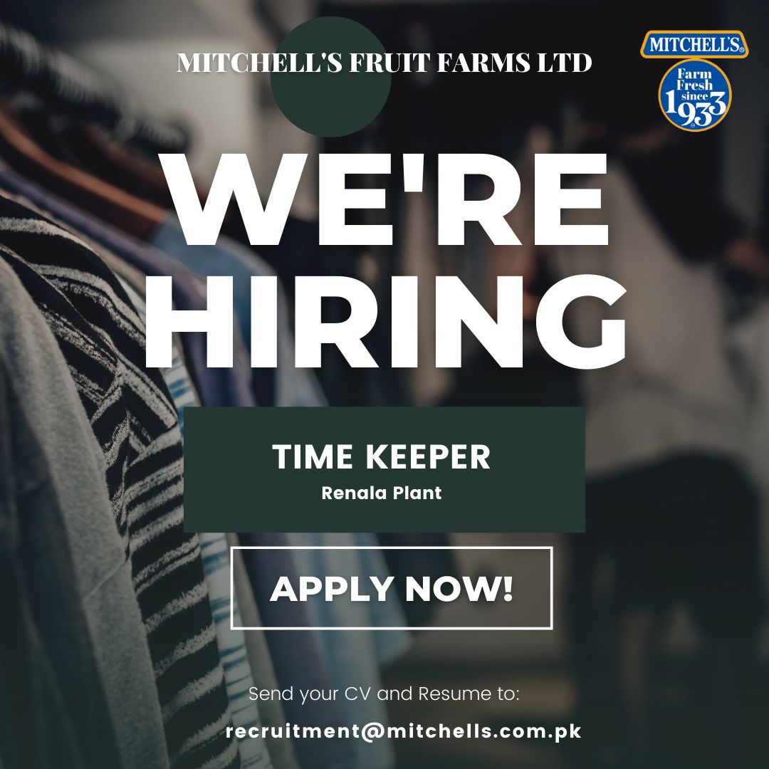 Jobs in Mitchell’s Fruit Farms Limited Jobs Time Keeper