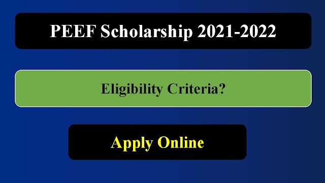 PEEF Scholarship || Special Education Scholarship for intermediates and graduation 2021-22