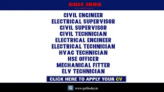 Qatar Jobs-CIVIL Engineer-Electrical Supervisor-Civil Supervisor-Civil Technician-Electrical Engineer-Electrical Technician-HVAC Technician-HSE Officer-Mechanical-Fitter-ELV Technician