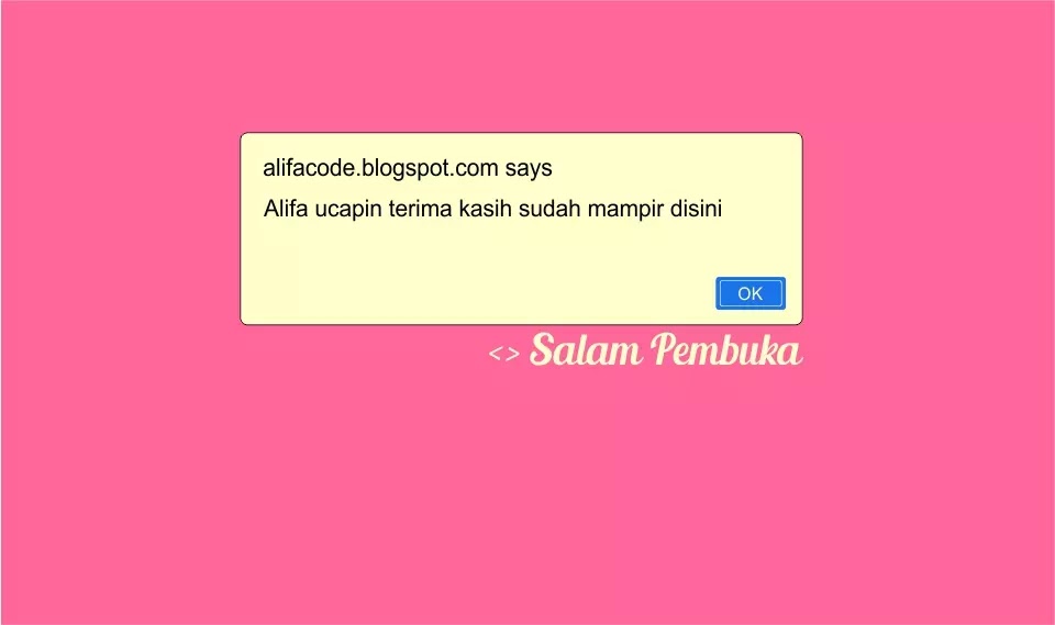 Salam Pembuka Ketika Blog Dibuka