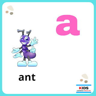 Alphabet Simple Flashcards in Small Letters with Pictures